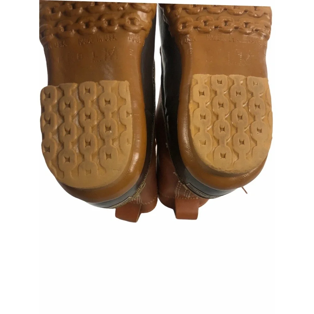 LL Bean Leather Boots Mens Size 6 Waterproof Winter Duck Snow Rain Vintage
